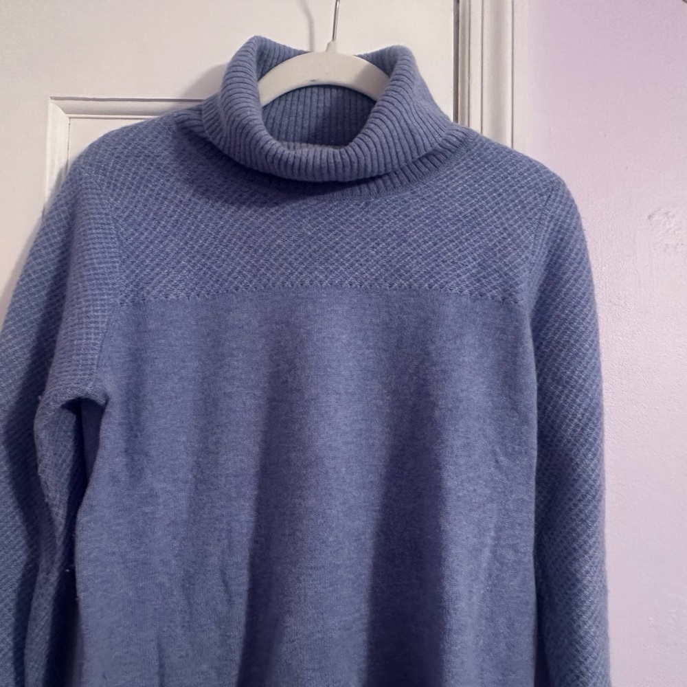 Baby Blue Cashmere Sweater turtleneck